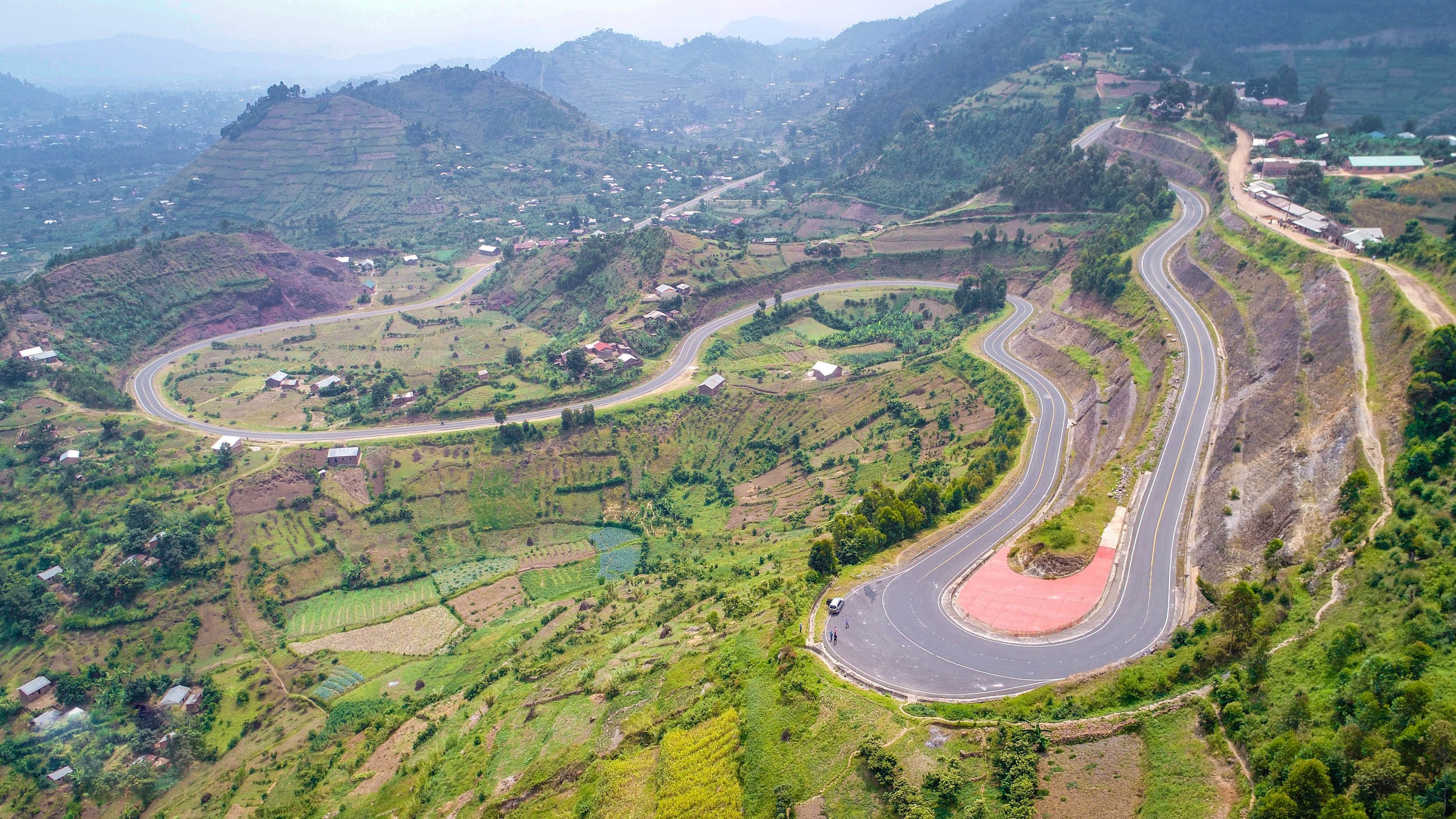 Aerial photography of Kisoro landscape